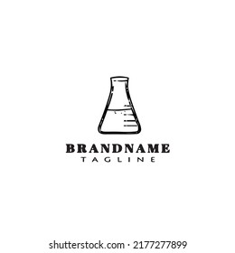 erlenmeyer cartoon logo template icon design black modern isolated illustration