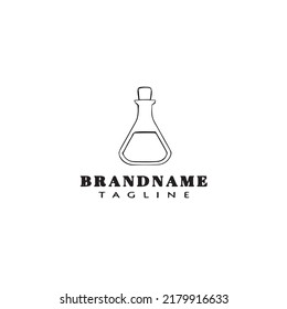 erlenmeyer cartoon logo template icon design modern isolated vector illustration