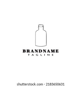 erlenmeyer cartoon logo template icon design modern isolated vector illustration