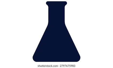 Erlenmeyer chemical beaker flask icon for scientific research