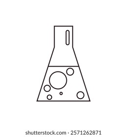 Erlenmeyer conical flask test tube science illustration drawing vector symbol sign icon