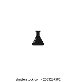 erlenmeyer flask icono negro fondo blanco aislado, para web, aplicación y presentación 