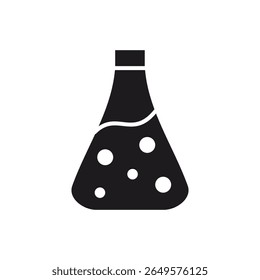 Erlenmeyer Flask with Bubbles Icon - Conceito de Laboratório de Ciência