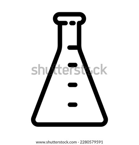 erlenmeyer flask chemical glassware lab line icon vector. erlenmeyer flask chemical glassware lab sign. isolated contour symbol black illustration