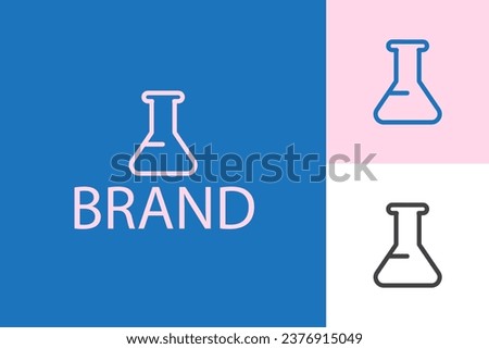 Erlenmeyer Flask Chemistry Science Vector Logo Template