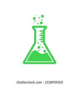 Erlenmeyer flask in color green