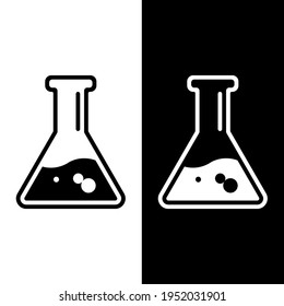 Erlenmeyerkolben. Erlenmeyerkolben. Titrationskolben. Medizinische, biologische, chemische Laborgläser und wissenschaftliche Ausrüstung