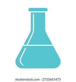 Erlenmeyer flask containing liquid in a laboratory setup