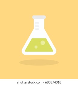 Erlenmeyer flask flat icon illustration