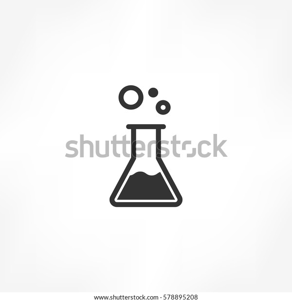 Erlenmeyer-Flasesymbol Stock-Vektorgrafik (Lizenzfrei) 578895208