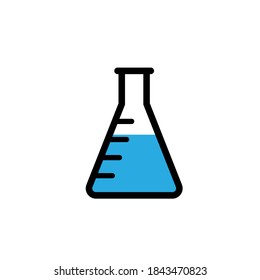 Erlenmeyer flask icon. Clipart image isolated on white background.