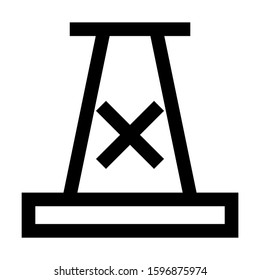 Erlenmeyer flask icon isolated sign symbol vector illustration - high quality black style vector icons
