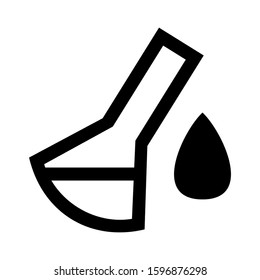 Erlenmeyer flask icon isolated sign symbol vector illustration - high quality black style vector icons
