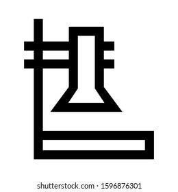 Erlenmeyer flask icon isolated sign symbol vector illustration - high quality black style vector icons
