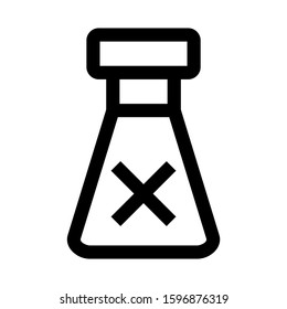 Erlenmeyer flask icon isolated sign symbol vector illustration - high quality black style vector icons
