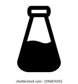 Erlenmeyer flask icon isolated sign symbol vector illustration - high quality black style vector icons
