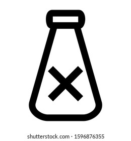 Erlenmeyer flask icon isolated sign symbol vector illustration - high quality black style vector icons
