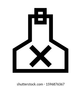 Erlenmeyer flask icon isolated sign symbol vector illustration - high quality black style vector icons
