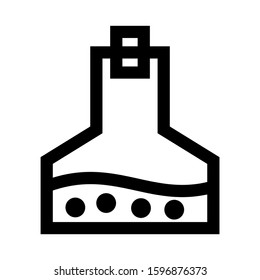 Erlenmeyer flask icon isolated sign symbol vector illustration - high quality black style vector icons
