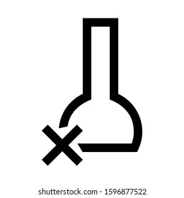 Erlenmeyer flask icon isolated sign symbol vector illustration - high quality black style vector icons
