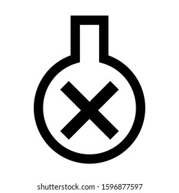 Erlenmeyer flask icon isolated sign symbol vector illustration - high quality black style vector icons
