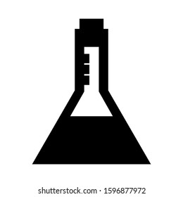 Erlenmeyer flask icon isolated sign symbol vector illustration - high quality black style vector icons
