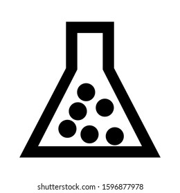 Erlenmeyer flask icon isolated sign symbol vector illustration - high quality black style vector icons
