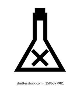 Erlenmeyer flask icon isolated sign symbol vector illustration - high quality black style vector icons
