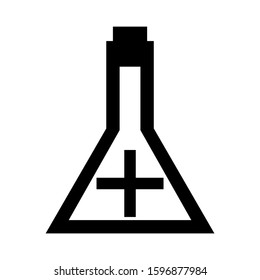 Erlenmeyer flask icon isolated sign symbol vector illustration - high quality black style vector icons
