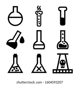 Erlenmeyer flask icon isolated sign symbol vector illustration - Collection of high quality black style vector icons
