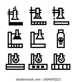 Erlenmeyer flask icon isolated sign symbol vector illustration - Collection of high quality black style vector icons
