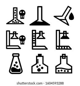 Erlenmeyer flask icon isolated sign symbol vector illustration - Collection of high quality black style vector icons
