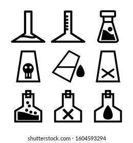 Erlenmeyer flask icon isolated sign symbol vector illustration - Collection of high quality black style vector icons
