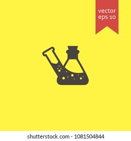 erlenmeyer flask. erlenmeyer flask icon. sign design. Vector EPS 10.