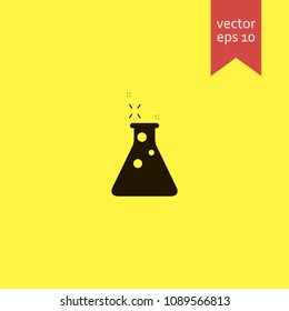 erlenmeyer flask. erlenmeyer flask icon. sign design. Vector EPS 10.
