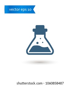erlenmeyer flask. erlenmeyer flask icon. erlenmeyer flask vector. flat style. sign design vector. sign design. Vector EPS 10