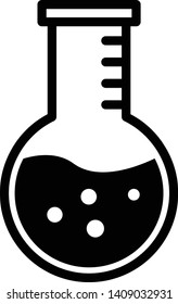 Erlenmeyer flask Icon Vector Illustration Logo Template