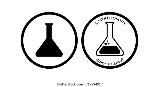 Erlenmeyer flask icon vector illustration