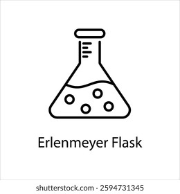 Erlenmeyer Flask icon in vector stock illustration