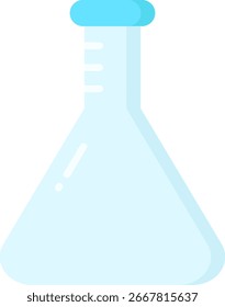 Erlenmeyer Flask Illustration for Science Experiment
