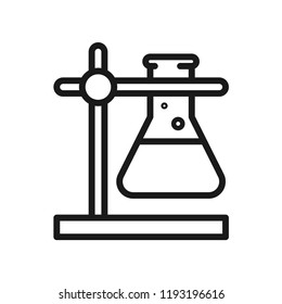 Erlenmeyer flask lab icon. Science lab concept, simple flat design. Isolate on white background.