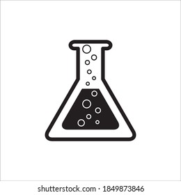 Erlenmeyer Flask Laboratory Glass Icon VectorTemplate Illustration Design