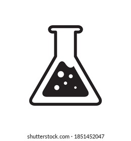 Erlenmeyer Flask Laboratory Glass Icon VectorTemplate Illustration Design