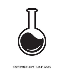 Erlenmeyer Flask Laboratory Glass Icon VectorTemplate Illustration Design