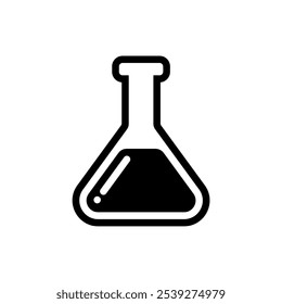 erlenmeyer flask line icon vector design template and illustration with editable stroke line