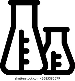 Erlenmeyer, Frasco, Icono de esquema de investigación