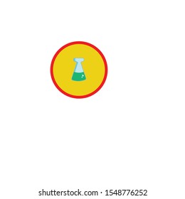 erlenmeyer flask simple illustration clip art vector