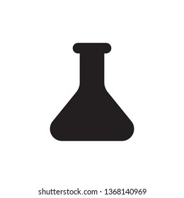 Erlenmeyer flask and test tube icon in trendy flat style design. Vector graphic illustration. Flask icon for website design, logo, app, and ui. Vector file. EPS 10.