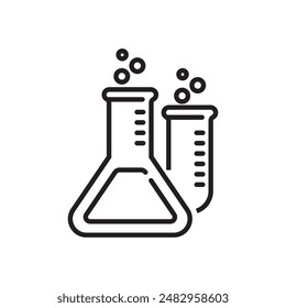 Erlenmeyer flask vector illustration with simple style suitable for science icon 
