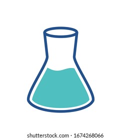 Erlenmeyer-Icon-Design, flaches Symbol
